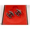 Image 1 : REPLICA CHANEL CUBIC ZIRCONIA EARRINGS, BLACK