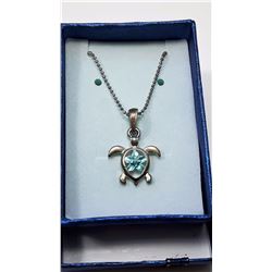 #18 - PEWTER TURTLE PENDANT ON CHAIN