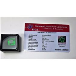 #6 - SQUARE CUT  NATURAL EMERALD