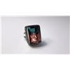 Image 1 : #22 - WATERMELON & BLUE TOURMALINE RING