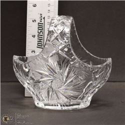 PINWHEEL CRYSTAL BASKET STYLE DISH