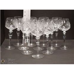 PINWHEEL CRYSTAL 12PC WINE GLASS SET