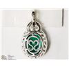 Image 3 : #8-STERLING SILVER CREATED EMERALD