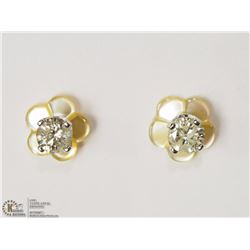 #9-14KT WHITE GOLD DIAMOND EARRINGS WITH