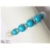 Image 3 : #10-FRESHWATER PEARL STABILIZED TURQUOISE