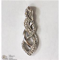 #11-STERLING SILVER DIAMOND PENDANT