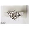 Image 1 : #14-STERLING SILVER 7 DIAMOND RING