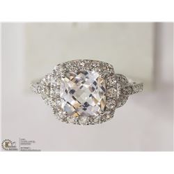 #22-STERLING SILVER CUBIC ZIRCONIA RING
