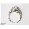 Image 2 : #22-STERLING SILVER CUBIC ZIRCONIA RING