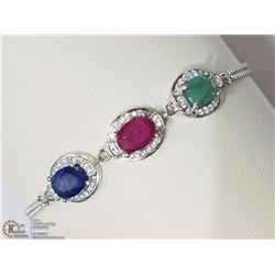 #29-STERLING SILVER GENUINE EMERALD, ENHANCED