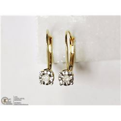 #30-14KT YELLOW GOLD DIAMOND(0.08CT)EARRINGS