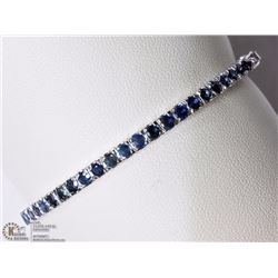 #31-STERLING SILVER SAPPHIRE(5.99CT)BANGLE