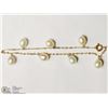 Image 2 : #35-10KT YELLOW GOLD FRESHWATER PEARL BRACELET