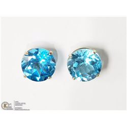 #36-14KT YELLOW GOLD TOPAZ STUD EARRINGS