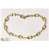 Image 2 : #37-STERLING SILVER CITRINE(11CT)BRACELET