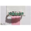 Image 1 : #44-STERLING SILVER RHODIUM PLATED EMERALD