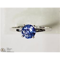 #47-10KT WHITE GOLD TANZANITE(0.80CT)RING