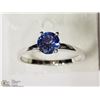 Image 2 : #47-10KT WHITE GOLD TANZANITE(0.80CT)RING