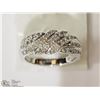 Image 2 : #49-STERLING SILVER DIAMOND(0.43CT)RING