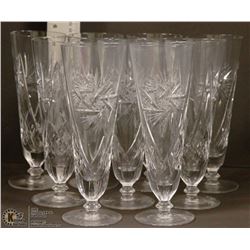 PINWHEEL CRYSTAL 9PC ICED BEVERAGE GLASS SET
