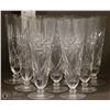 Image 1 : PINWHEEL CRYSTAL 9PC ICED BEVERAGE GLASS SET