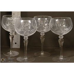 PINWHEEL CRYSTAL 4PC LONG STEM BRANDY GLASS SET