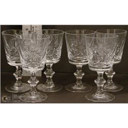 PINWHEEL CRYSTAL 6PC GOBLET GLASS SET