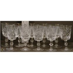 PINWHEEL CRYSTAL 10PC LARGE GOBLET SET