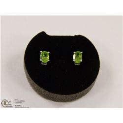 150-NATURAL PERIDOT EARRINGS .925 STERLING SILVER
