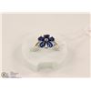 Image 1 : 178-BLUE SAPPHIRE RING .925 STERLING SILVER