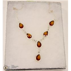 124-GOLDEN CITRINE GEMSTONE NECKLACE