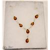 Image 1 : 124-GOLDEN CITRINE GEMSTONE NECKLACE