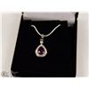 Image 1 : 84-GENUINE AMETHYST .925 STERLING SILVER PENDANT