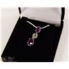 Image 1 : 86-GENUINE AMETHYST .925 STERLING SILVER PENDANT