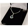 Image 1 : 101-GENUINE BLUE TOPAZ CZ .925 STERLING PENDANT