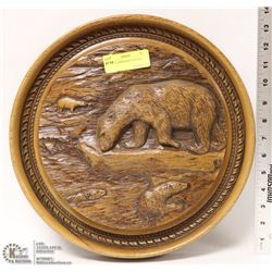 WOODEN HANDCRAVED BEAR'S