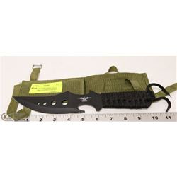 BE KIZO HUNTING KNIFE WITH PARACORD COVERED HANDLE