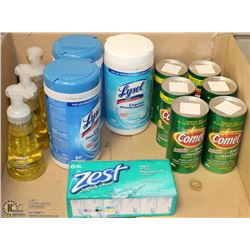 LOT OF CLEANING SUPPLIES INCLUDING COMET,