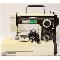 WHITE PRECISION BUILT ZIGZAG SEWING MACHINE