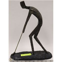 TALL GOLFING STATUE