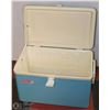 Image 1 : VINTAGE METAL BLUE COLEMAN COOLER