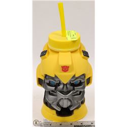 LARGE TRANSFORMER DRINKING CUP WITH STRAW