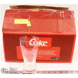 COCA-COLA POP GLASS CUPS 12 PIECES