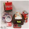 Image 1 : BOX OF COCA-COLA ITEMS INCL 5 COCA-COLA BOWLS,