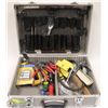 Image 1 : ALUMINUM CASE WITH ASSORTED TOOLS