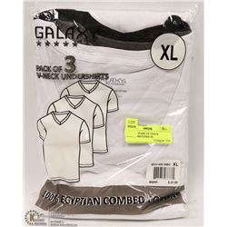 GALAXY 3PARK OF V-NECK UNDERSHIRTS, SIZE XL