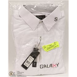 LOT OF 2 GALAXY WHITE DESIGNER MENS DRESS SHIRT
