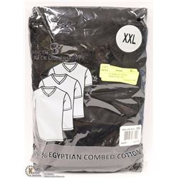 GALAXY 3PARK OF V-NECK UNDERSHIRTS, SIZE XXL