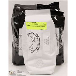 LOT OF  FIVE 1LB WICKED COFFEE BEANS