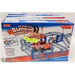 LOT OF 5 DELUXE TRACK E CAR SETS